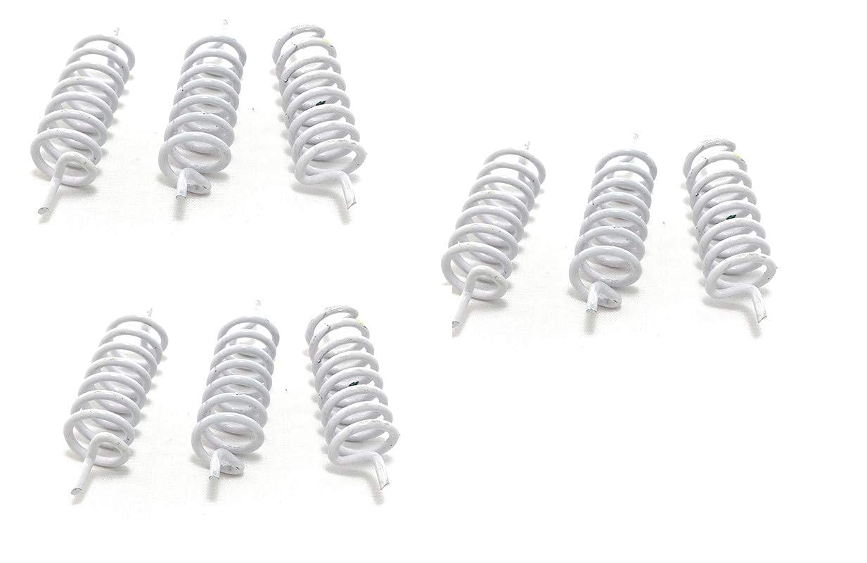 GLOBAL LUMINOUS White Metal Round Anti clockwise Spring for West, North Direction Used to Hinder/Balance Space Energy Field 1.5 Inch (Mahavastu Remedies) Set of 9