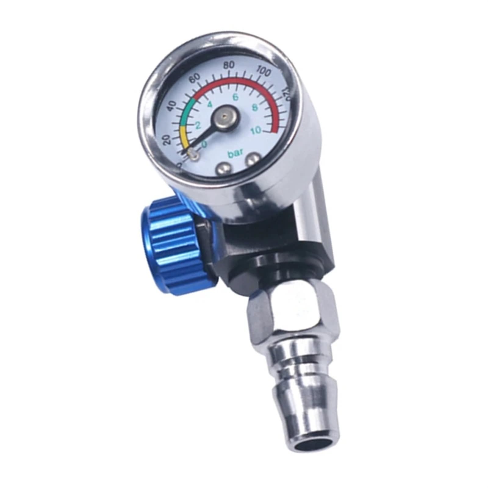 Manometro, 1/4” Pistola per verniciatura-Regolatore di Pressione dell'Aria Manometro da 0 a 140 PSI Adattatore Accessori per Utensili Pneumatici (Colore: Rosso) (Colore: Blu)