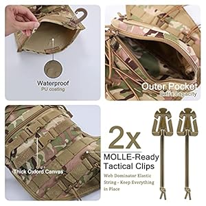 Tactical Christmas Stocking, with Flag Patch MOLLE Webbing, Zip Pocket, MOLLE Clips, Gift for Veterans Military Patriotic and Outdoorsy People, Khaki Camouflage Tactical Christmas Stocking with Flag Patch MOLLE Webbing Zip Pocket MOLLE Clips Gift for Veterans Military Patriotic and Outdoorsy People Khaki Camouflage