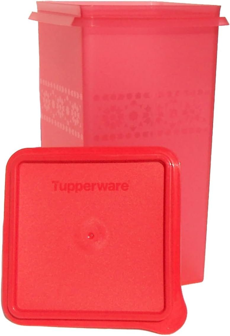 Tupperware Cracker Keeper Saltine Saver Container in Watermelon Red