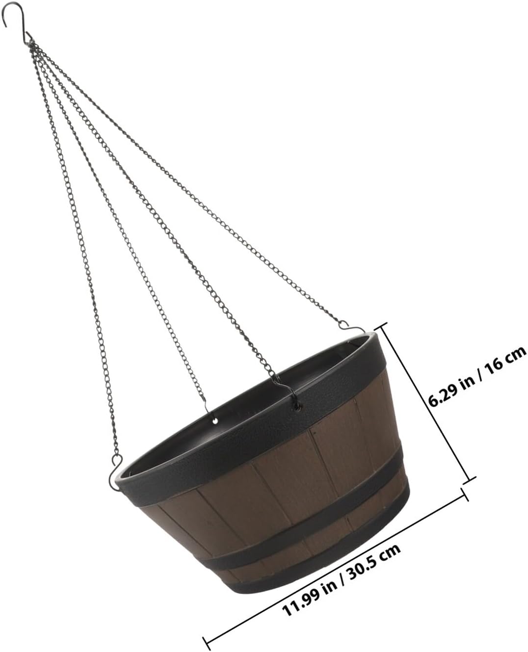 jojofuny Resin Hanging Planter Pot with Hook Indoor Outdoor Hanging Basket for Succulents Violets Flowers Thickened Plastic Flowerpot for Garden Balcony Office Decoration