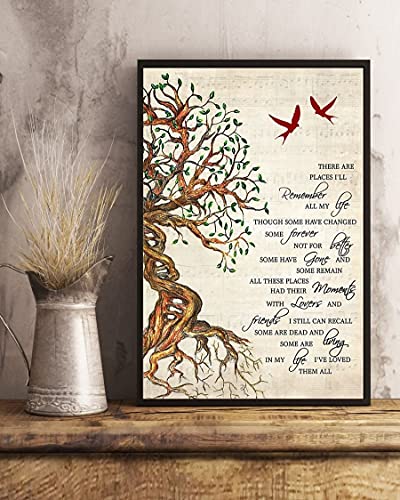 Retro Metal Tin Sign Retro Metal Tin Sign In My Life The Beatles Poster Lyrics Poster Music Poster Song Poster Coffee Bar Wall Decor 8X12Inch #TOP16