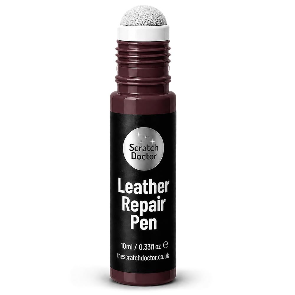 Scratch Doctor Leather Repair Pen Scratch Remover Colour Repair for Leather Faux Vinyl Furniture Sofas Car Seats Shoes Bags (Oxblood)