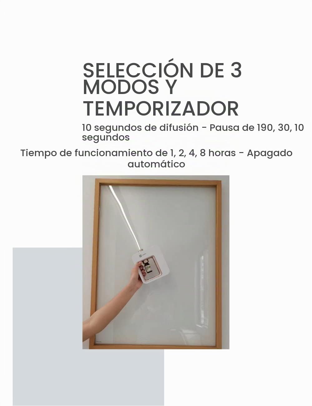 Difusor de aromaterapia Difusores Profesionales de aceites Esenciales, tecnología de atomización, Blanco (White)
