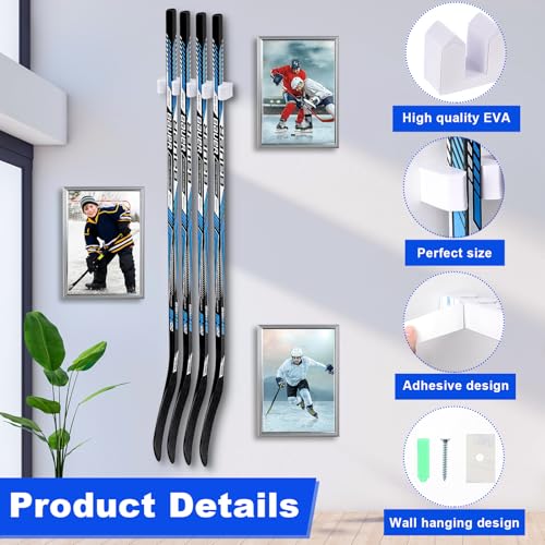 image for Yousoontic Hockey Stick Holder Wall Mount, 1-6 Stick Capacity, Ice and