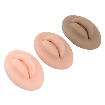 3D Silicone Lips for Makeup Practice,3pcs Practice Lips Silicone Microblading Practice Skin 3D Fake Skin Skin Cosmetic Makeup Lips Training