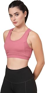 CHKOKKO Women's Blended Padded Non-Wired Sports Bra Price In India