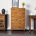 Leslie Dame Solid Oak Library Card File Media Cabinet, 24 Drawers, Oak
