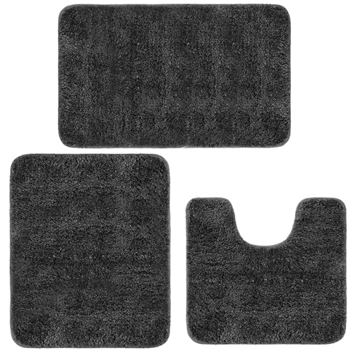 Achiiso Badezimmerteppich,Badteppich rutschfest Waschbar, Mikrofaser...