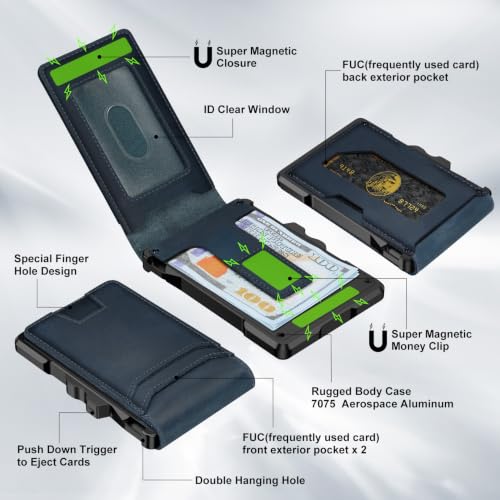 Image of furid Genuine Leather Wallet for Men: Slim RFID Smart Minimalist Wallet