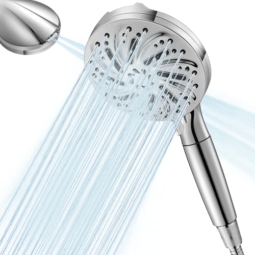 BYHANO Pomme de Douche avec Filtre, Pommeau de Douche Econome en Eau, Pomme de Douche Haute Pression avec 10 Types de Jets, Douche à Main avec Filtration en...