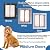 PlexiDor Performance Pet Doors for Dogs and Cats - Door Mount Dog Door with Lock and Key - White, Medium Sizes