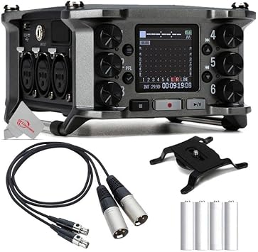 Zoom F6 6-Input / 14-Track Multi-Track Field Recorder + Zoom TXF-8 TA3 to XLR Cable Pair