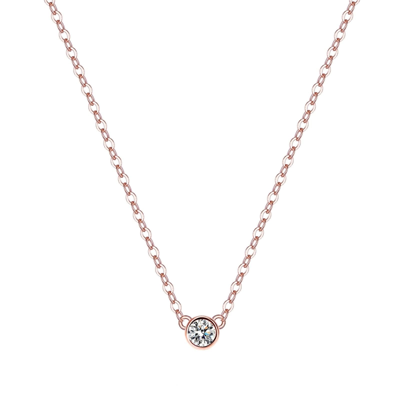 Collar de oro de 9 quilates con moissanita para mujer, collar ajustable de oro blanco de 9 quilates, 14 quilates y 18 quilates para mujer, solitario simple y delicado