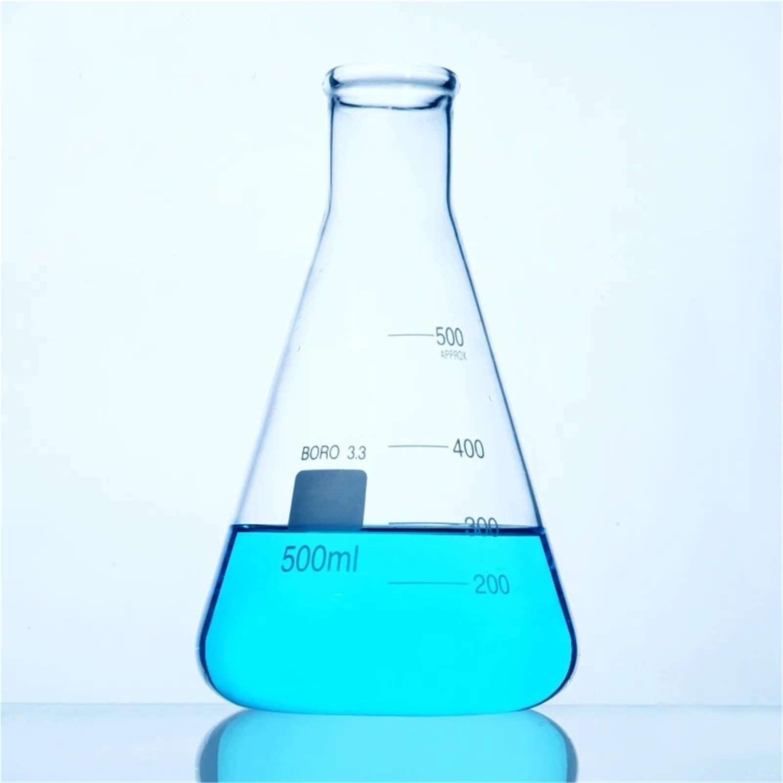 Matraz Erlenmeyer Graduado de Borosilicato, 2 Piezas/Paquete de matraces cónicos de Vidrio Espesado, matraz Erlenmeyer de borosilicato for Laboratorio, Equipo de Laboratorio(1000mL)