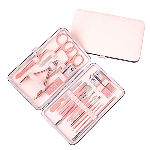 OTMEBPY Manicure Set,18 In 1 Ultra Sharp Sturdy Nail Clippers Sets,Manicure Kit for Women,Professional Nail Care Tools for Fingernails & Toenails,Pedicure Kit with Portable Styl (18 IN 1)