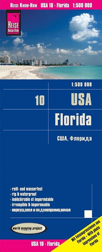 USA 10 Florida Map GPS: (1:500.000): Alle Nationalparks, viele Stateparks. Empfehlenswerte Orte. Klassifiziertes Straßennetz. Gradnetz und ... GPS-tauglich (USA 10 Florida (1:500.000))