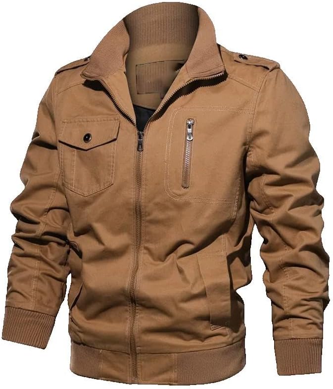 Xingfenly Military Autumn Winter Jacket Men Army Cotton Jackets Washed Outerwear Pilot Air Force Plus Size