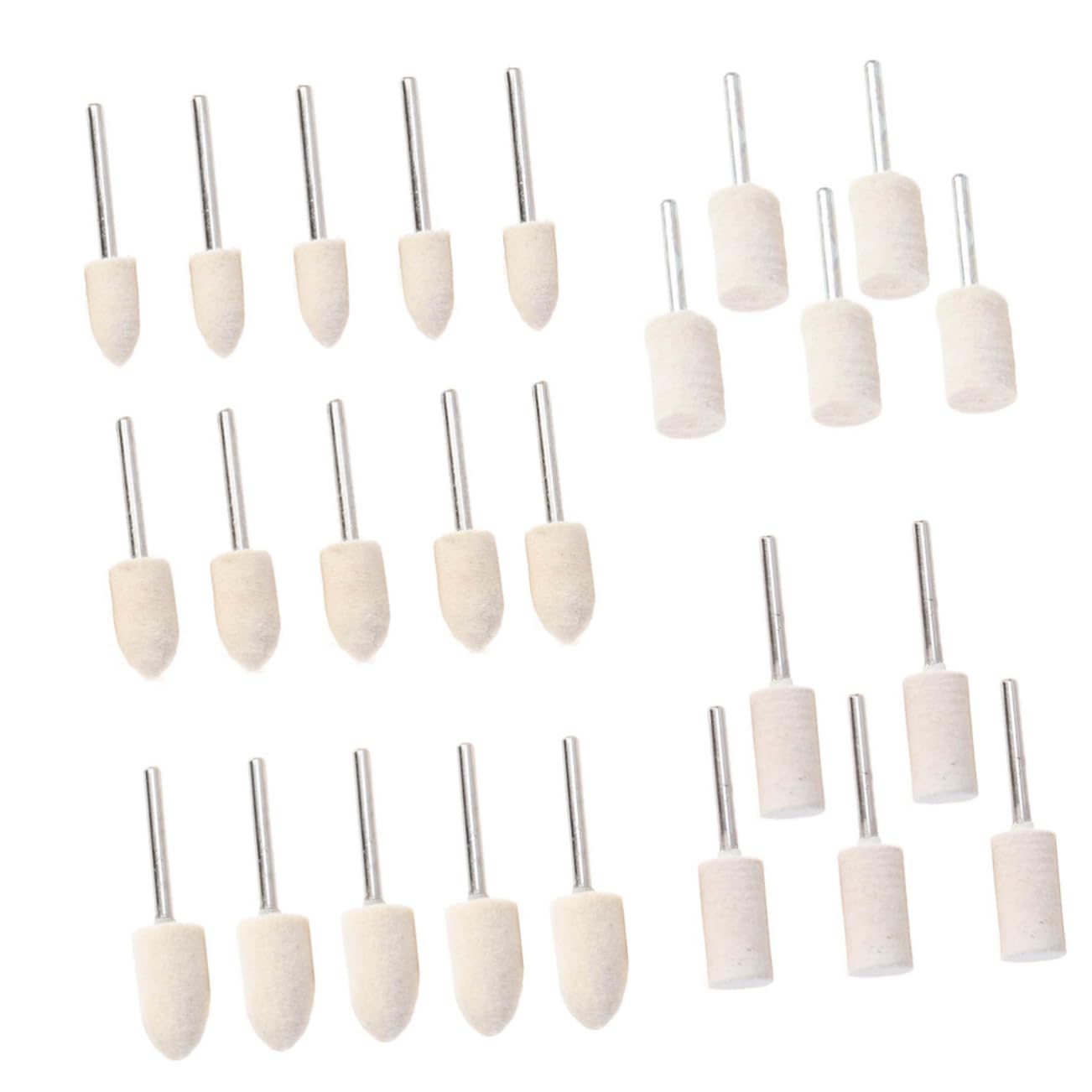 Ciieeo 30pcs Polishing Head Set Grinder Wheels Accessories Grinding Wool Jewelry Machine Buffing Polishing Wheel for Glass