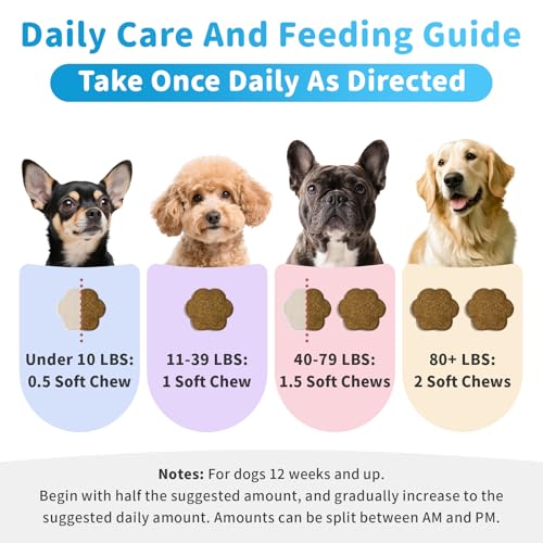 Image of Calming Chews for Dogs - Advanced Calming Treats for Dogs Anxiety | Dog Calming Chews for Stress, Separation & Thunder Support, Non-Drowsy Alternative to Melatonin, Bacon Flavor, 2 Pack