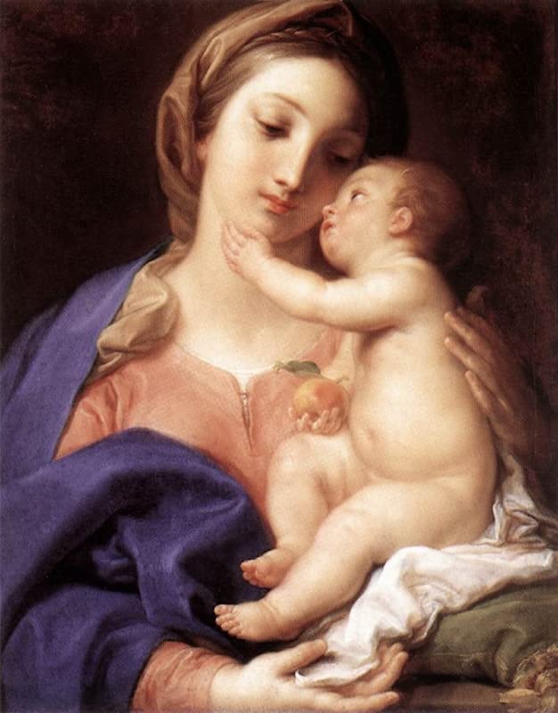 Peinture sur toile dame et enfant de Pompeo Batoni pour creer un cocon doux dans votre chambre