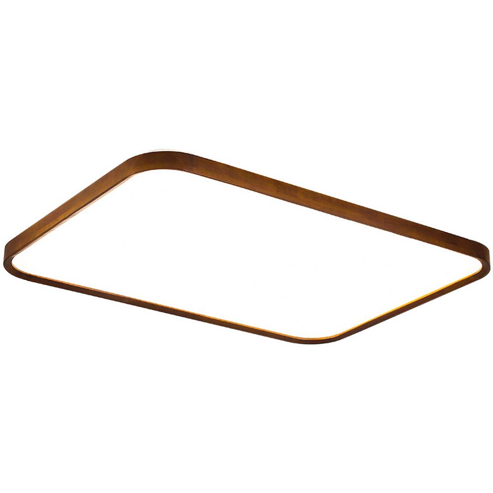 Grand plafonnier LED rectangle style chinois de 68 cm salon ou salle à manger chic