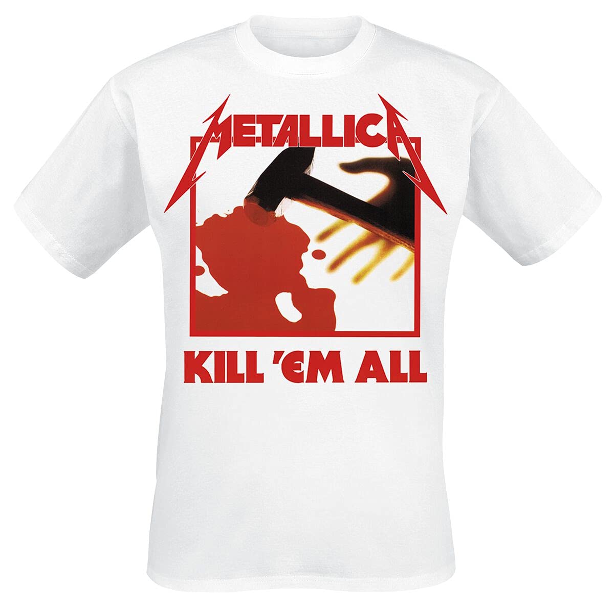 METALLICA KILL 'EM ALL (WHITE) T-Shirt, Front & Back Print XX-Large WHITE