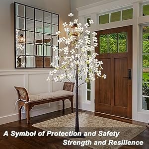 Lightshare 6FT Lighted Dogwood Flower Tree 120L Artificial Plant with Berries Warm White Lights for Spring Indoor Outdoor Home Party Wedding Decoration Lightshare 6FT Lighted Dogwood Flower Tree 120L Artificial Plant with Berries Warm White Lights for Spring Indoor Outdoor Home Party Wedding Decoration