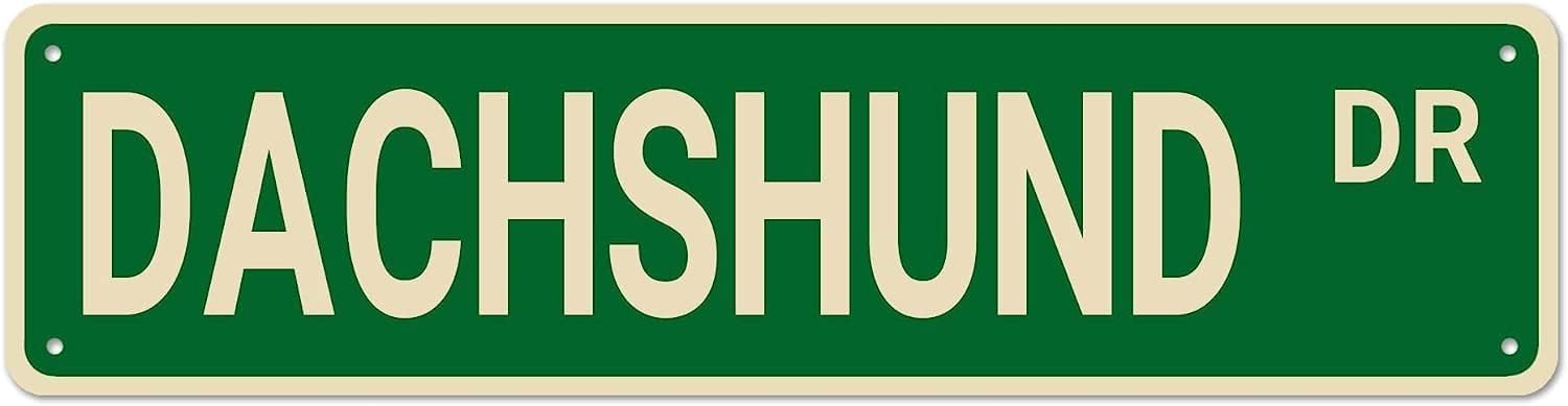 DACHSHUND DR Retro Tin Sign Aluminum Metal Sign for Home Bedroom Kitchen Garden Wall Pub Club Coffee Decor 4x16 Inch