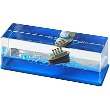 Unsinkable Titanic Toy Cruise Ship Decoration, Acrylic Cruise Ship Mode Fluid Drift Bottle, Handicraft Nautical Ornaments Home Decorations Gifts A