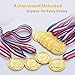 Fintoriel Gold Medals with Star Winner Style, 12 Pack Metal Award Medals for Kids and Students, Classroom Rewards for Teachers, School Competitions, Sports Events, and Family Party Games