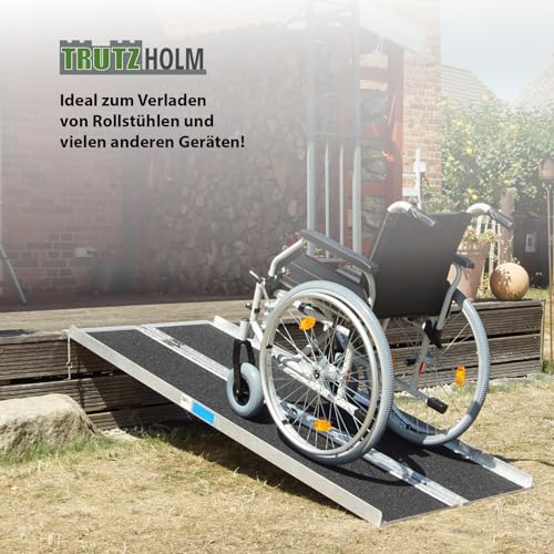 Rollstuhlrampe Trutzholm mit rutschfester Oberfläche und Aluminiumkonstruktion