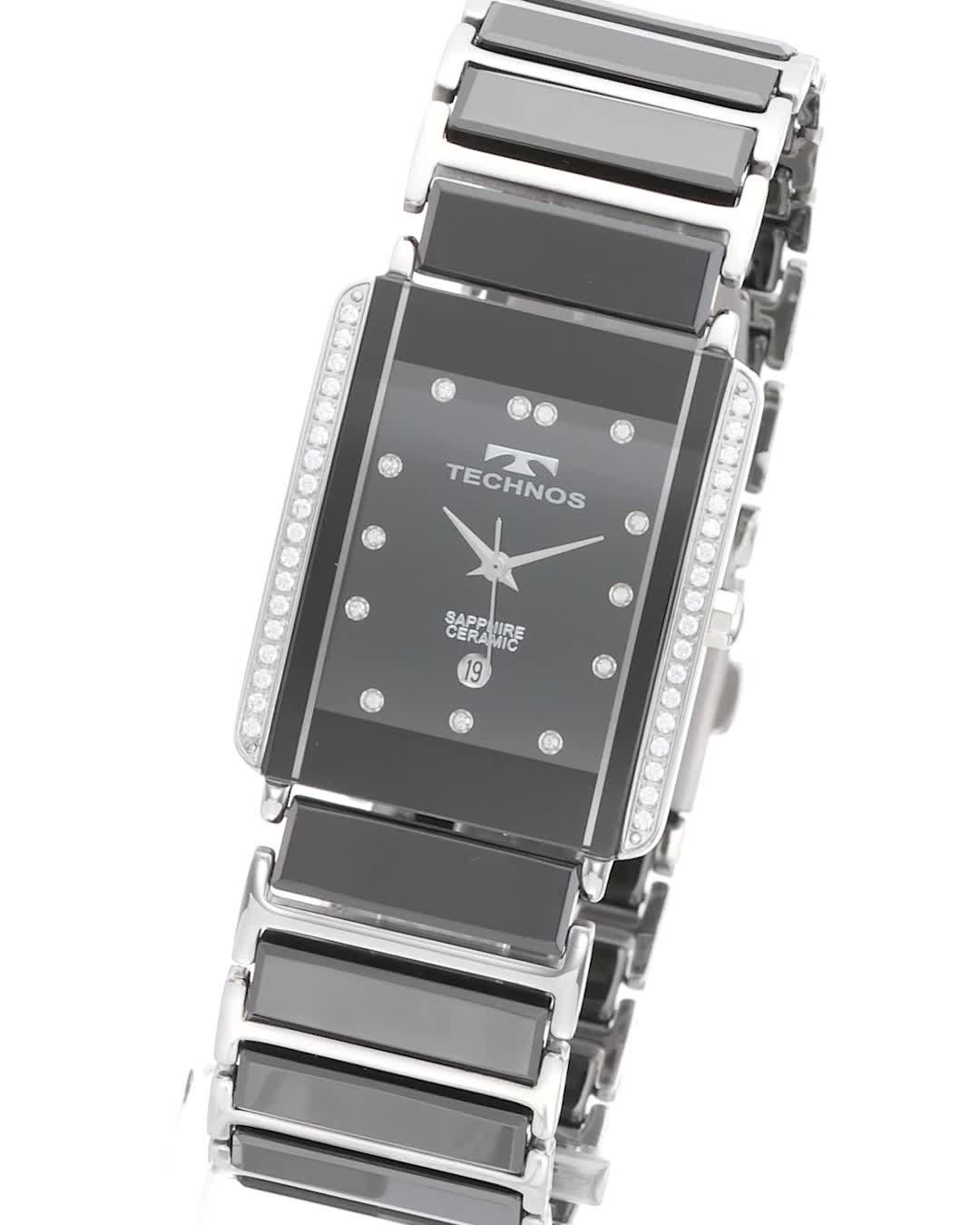 [テクノス] 腕時計 セラミック デイト T9C09GB メンズ ブラック Amazon.co.jp: [テクノス] 腕時計 セラミック デイト T9C09GB