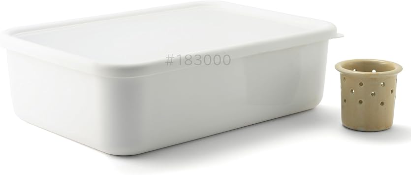 Fuji Hollow NK-401 Enameled Pickles Container, Little Bran Pickled Container, L 1.6 gal 4.4 L