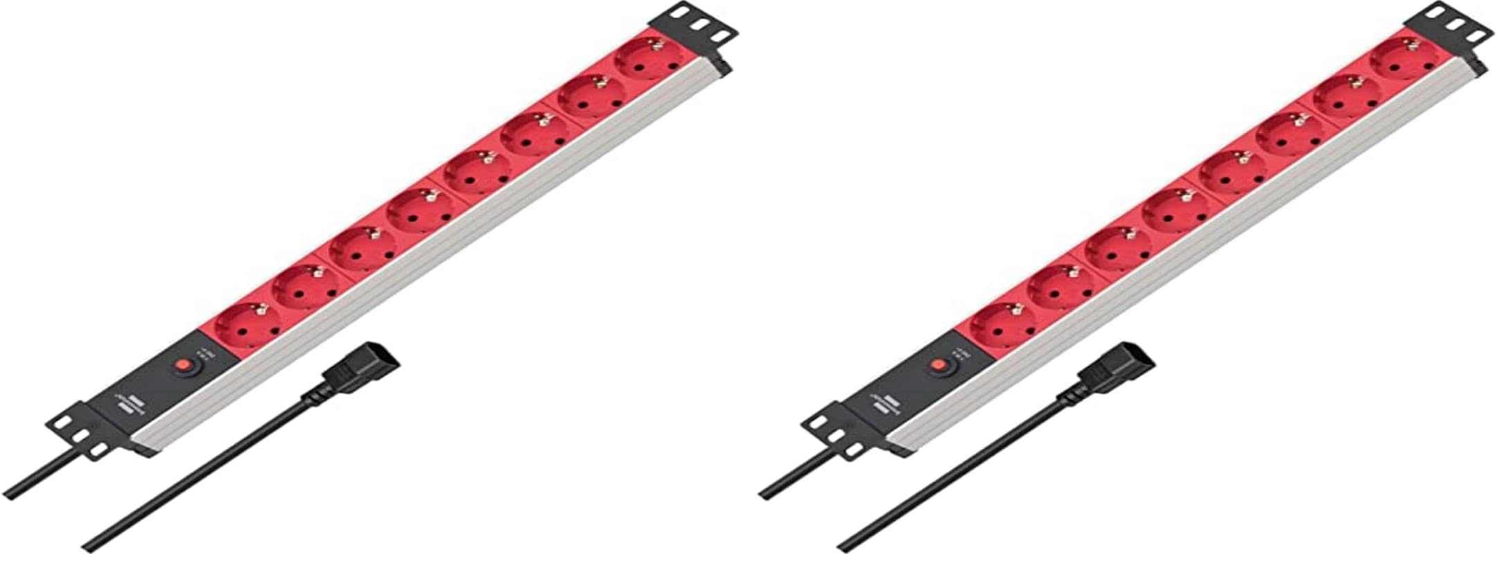 Bloc multiprise 8 prises Brennenstuhl Alu-Line 19'' avec disjoncteur 10A et câble 2m x2