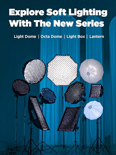 Image of Amaran Octa Dome 60, 2ft (60cm) Foldable Quick-Setup Octagonal Bowens Mount Softbox for Portrait Photography, Interviews & Tight Space Shoots with Diffusion, Light Control Grid, & Carrying Bag