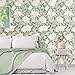 Livelynine Sage Green Floral Wallpaper Peel and Stick Vintage Contact Paper for Walls Cabinets Drawers Prepasted William Morris Wallpaper Self Adhesive 17.5x78.8 Light Green Cream Flower Leaf Acanthus