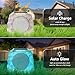 GGII 2-Pack Solar Powered Rock Speakers Outdoor Water-Resistant IP44 with Lights 7 Colors, TWS Pair Function for Patio Outside Deck Pool Garden BBQ