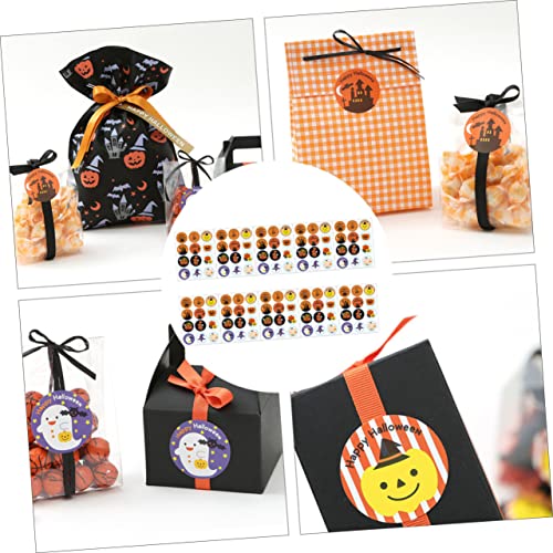 Gririw 04VB35NR8HQ7SFZDSG23Z88C 50 Pcs Halloween Card Sticker Halloween Candy Box Packing Supplies Sealing Decoration Sticker Bread Packing Bag Stickers Halloween Seal Stickers Sealing Stickers thumb #3