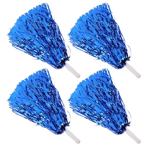 Healifty 4 Pom Poms Cheerleader Blu per Sport Festa Danza Accessori Cheerleading