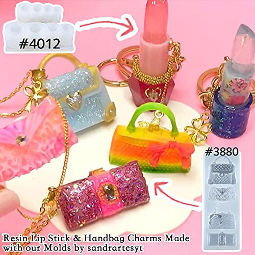 Handbag Clutch Bags And Purses Silicone Mold For Epoxy Resin Casting, Fondant Cake Decoration, Cupcake Topper, Polymer Clay Craft 4-Cavity #TOP5