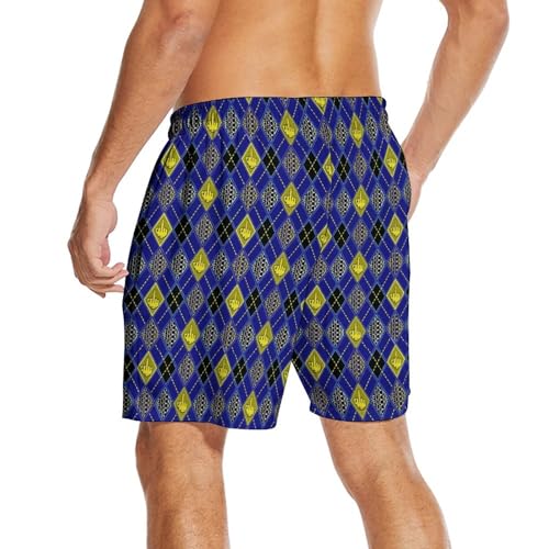 Swim Trunks with Compression Liner for Men 7 Inch Inseam Beach Shorts Quick-Dry 2 in 1 Board Shorts with Pocket4