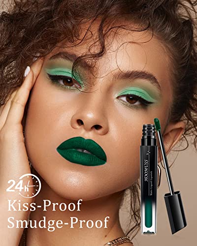 Hoomuss Green Matte Lipstick, Green Lipstick Liquid Smudge Proof And Long Lasting 24Hours, Waterproof, Non Sticky, Vegan Lip Makeup (N-Olive Green) #TOP3