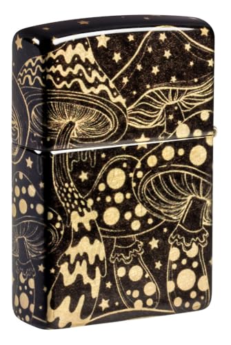 Encendedor de bolsillo Zippo Mushroom Drift latón bruñido miniatura 2