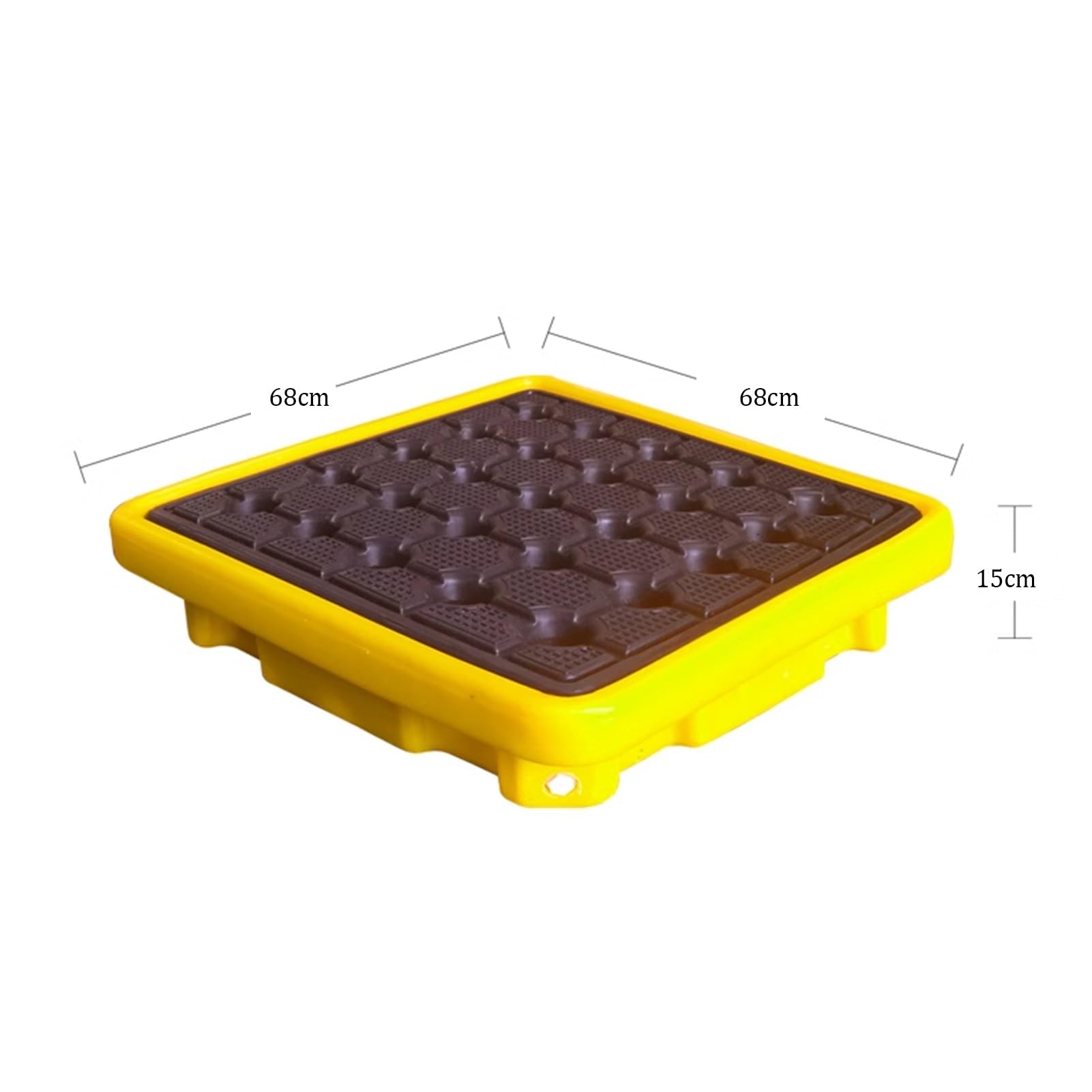 XLIHAWY Spill Containment Platform with Grating, Stackable Modular Platform, Outlet Modular Spill Tray for Garage Laboratory(68x68x15cm/1pcs)