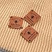 Custom Leather Tags for Handmade Items, Personalized Leather Labels for Knitting Crochet Sewing, Faux Leather Labels for Sewing with Logo, Square 1.18x1.18 Inches(25x25mm)
