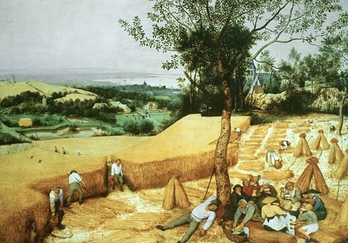 Cuadro de lienzo Los cosechadores de Pieter Bruegel el Viejo en una lámina mural de 60x90cm