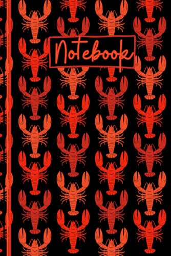 Lobster Notebook: Cute Lobster Lined Journal, The Perfect Novelty Lobster Gift for Someone who Loves Lobsters, Crayfish or Crawfish - Red