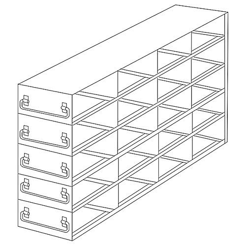 UFDML-66, Upright Freezer Drawer Rack, Holds 36 Box Racks, 21-3/16" Length, 11-1/16" Height, 5-7/16" Width