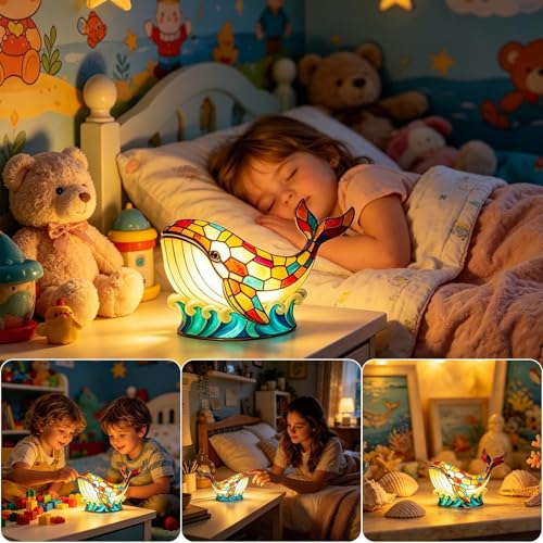 Lampe décorative rechargeable USB avec diffusion lumineuse douce pour meuble de salon - 4